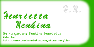 henrietta menkina business card